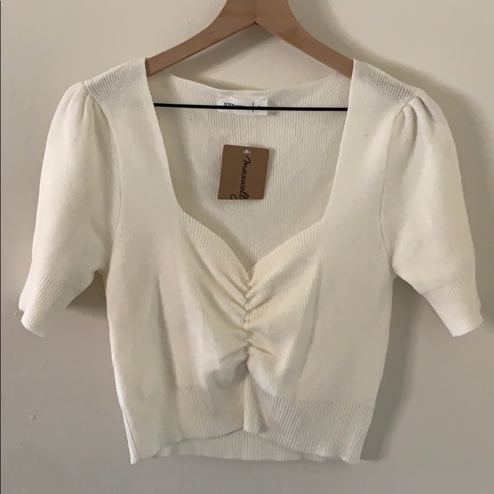 Stanton ruched sweater/top